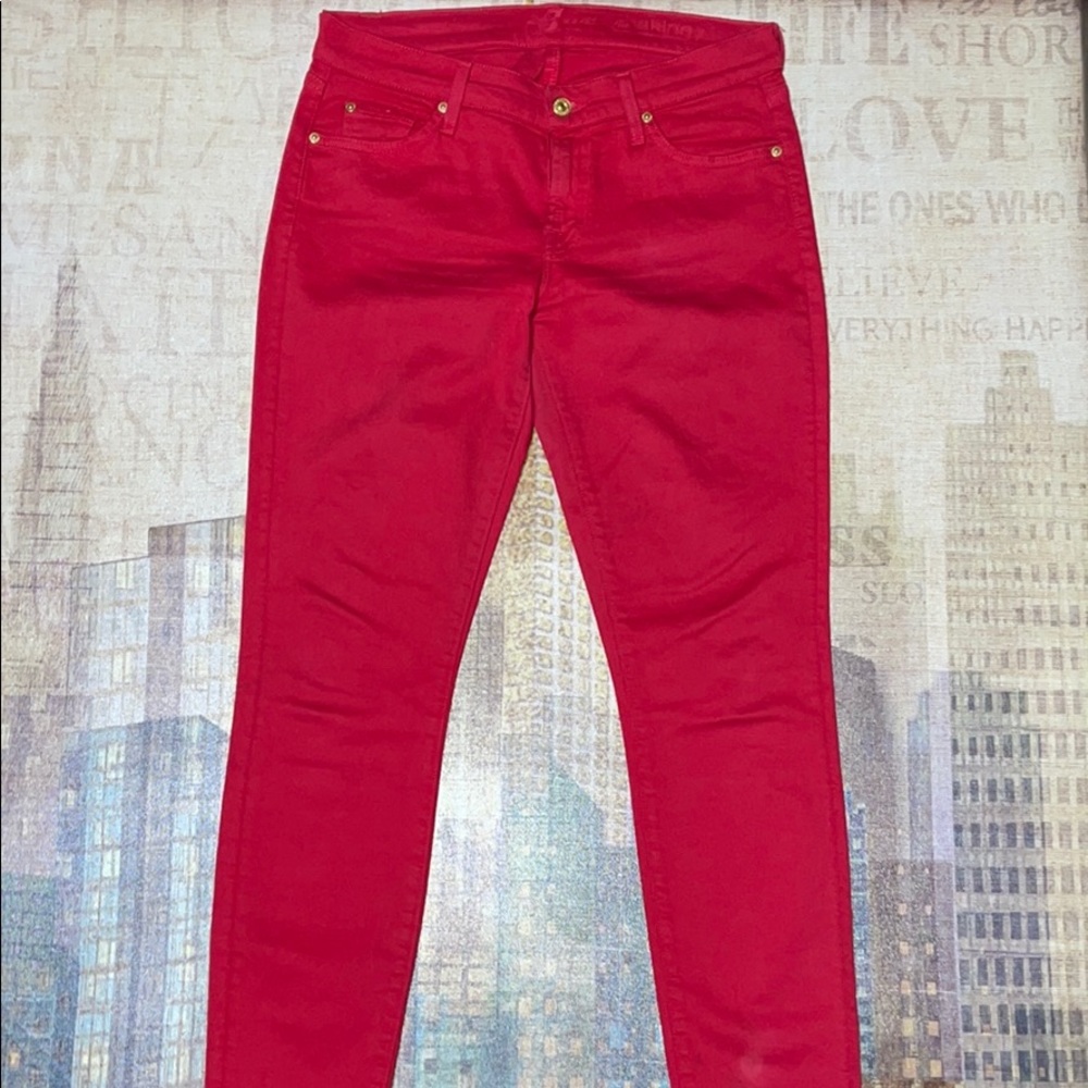 7 For All Mankind Red Jeans